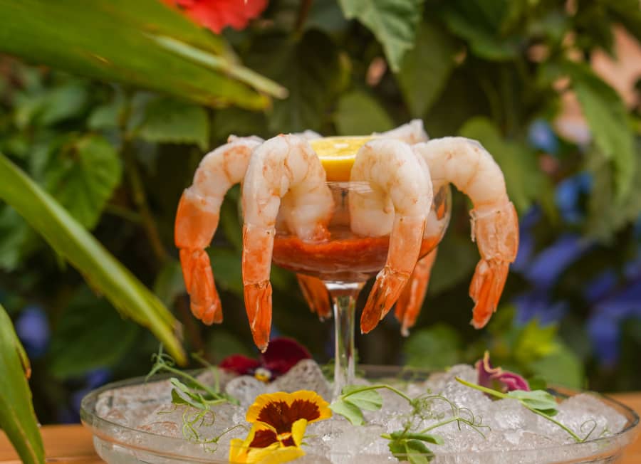 Shrimps in a glass